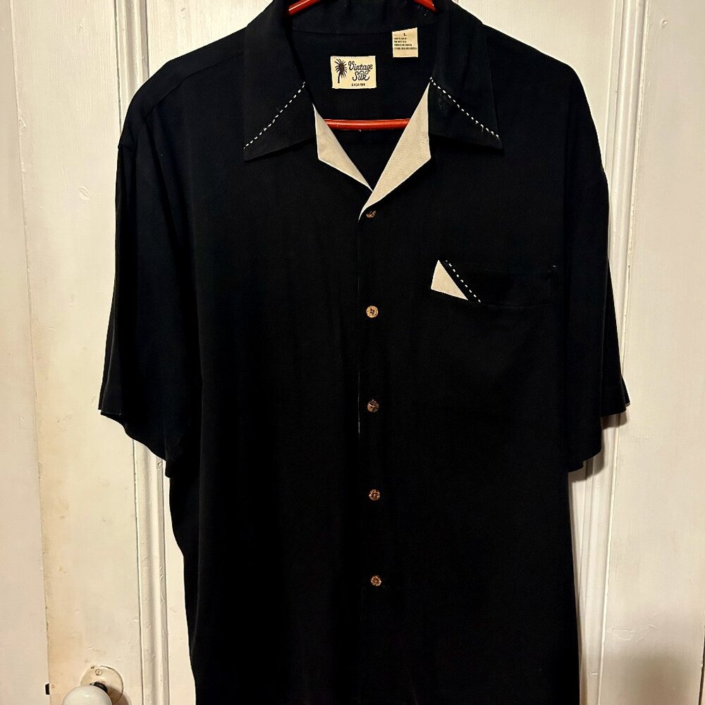Vintage Silk Cuban Open Collar Shirt